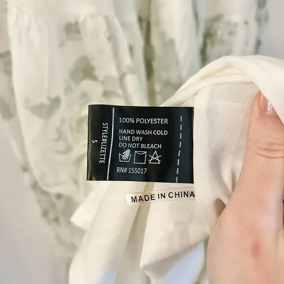 Baltic Born Lizette Maxi Dress in White Green Sage Floral Size S NWOT - Picture 8 of 10